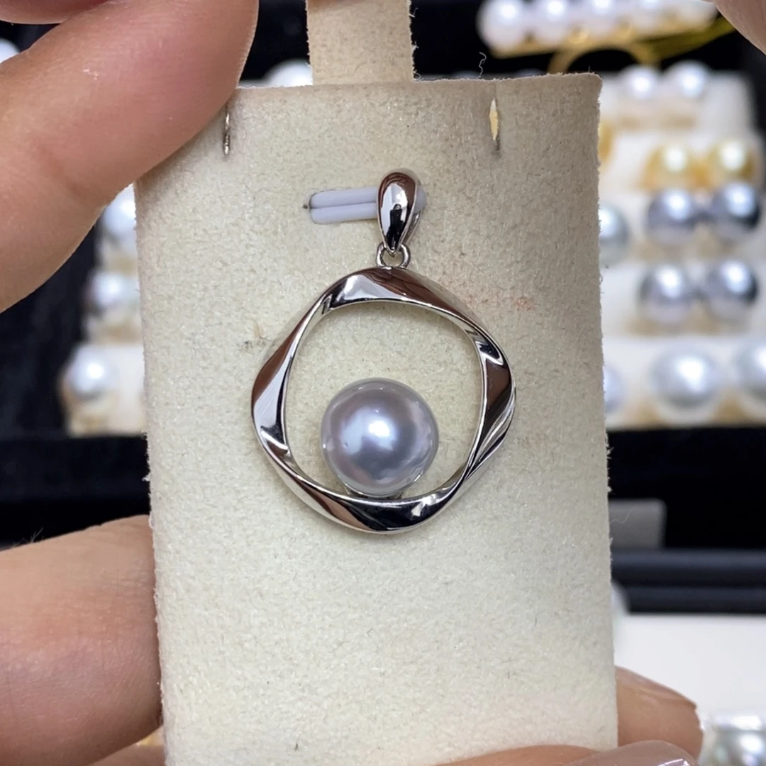 海水珍珠吊坠(不含链)银S925镶嵌