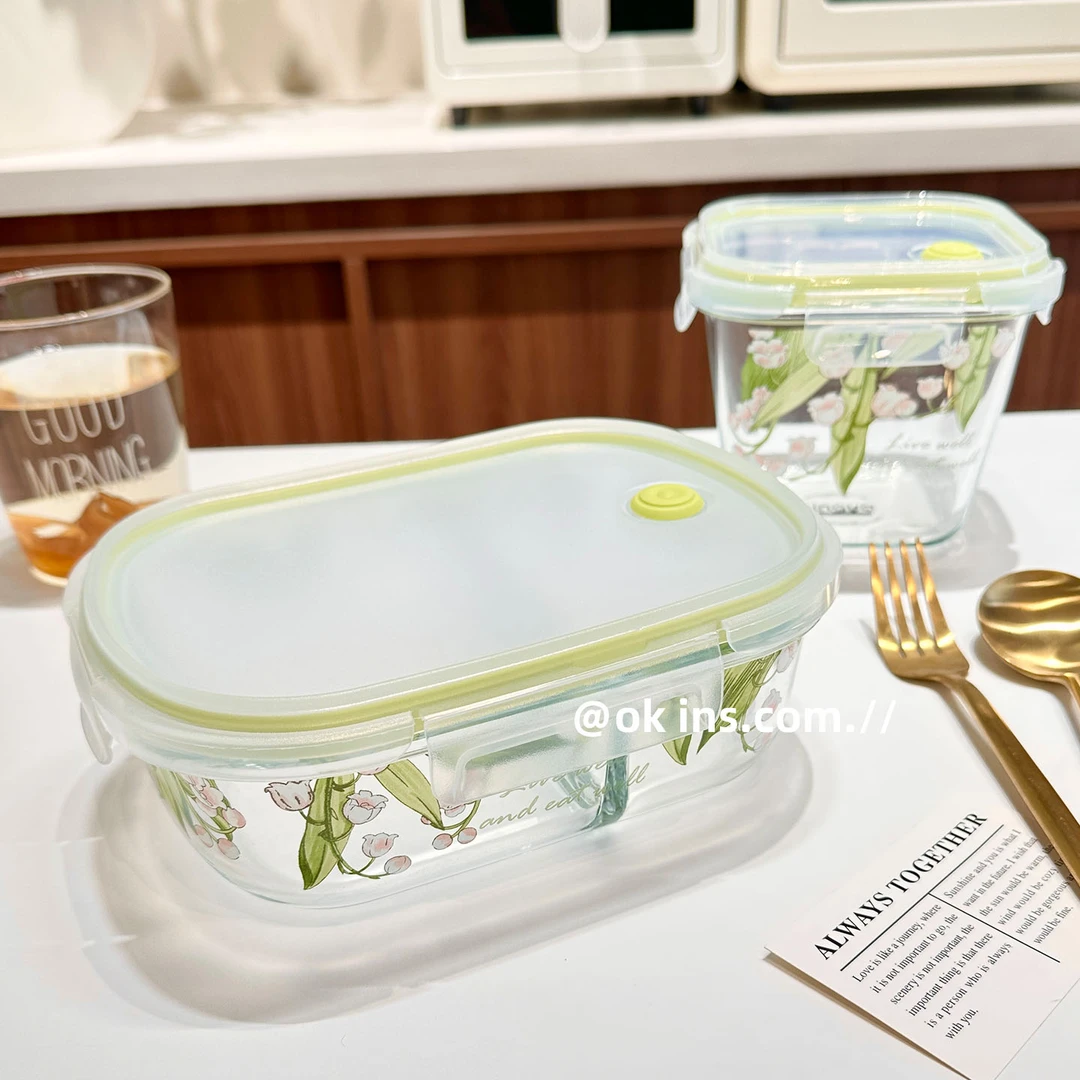 玻璃便当盒学生宿舍代发便当盒微波炉加热上班族专用便当盒