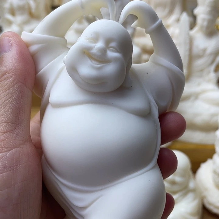 藤山***哥弥勒摆件开口