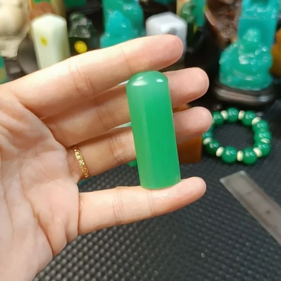 印石寿山石雅安绿随形章