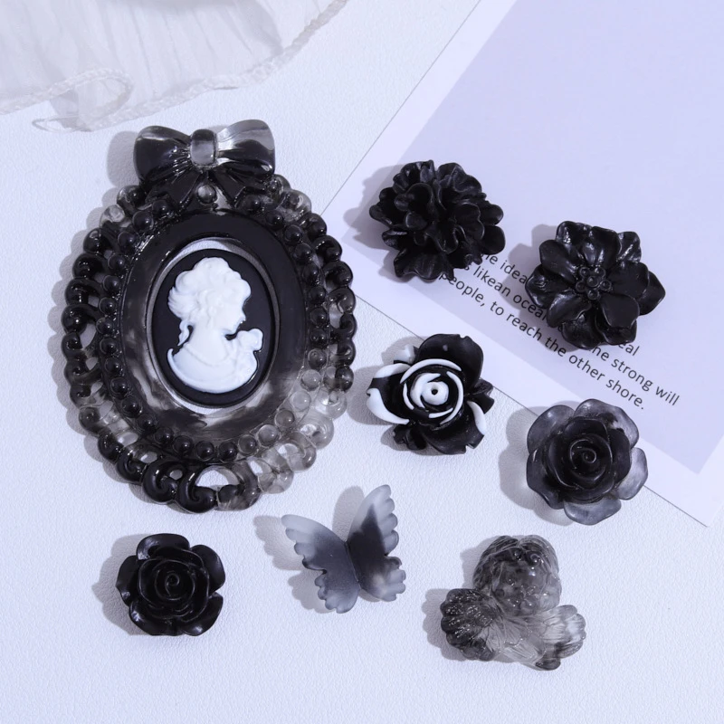 【对对碰】黑色巴洛克 童趣diy奶油胶哥特式风格黑色系列摆件