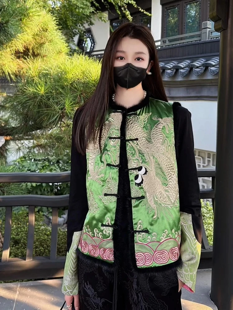 春秋2025新款爆款高级感小个子新中式国风唐装盘扣改良马甲外套女