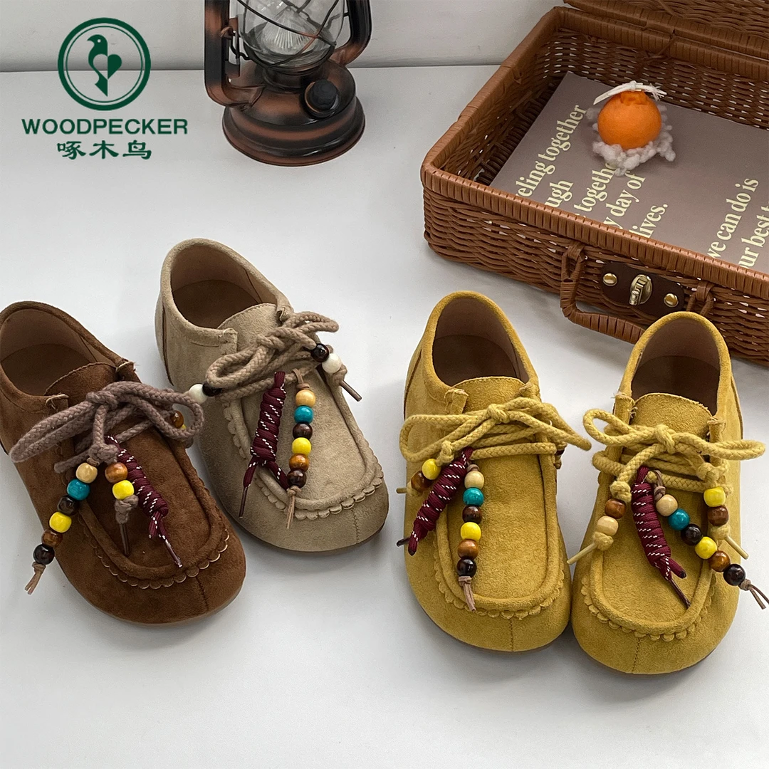 啄木鸟厚底串珠勃肯鞋女2025新款复古百搭懒人一脚蹬舒适休袋鼠鞋