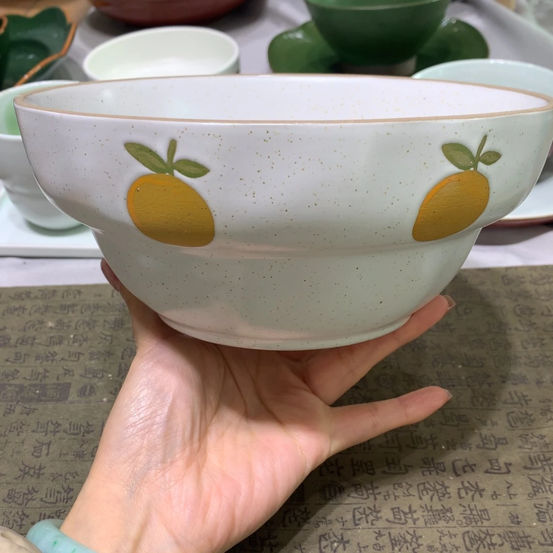 陶景德镇粗陶复古盘碗微瑕