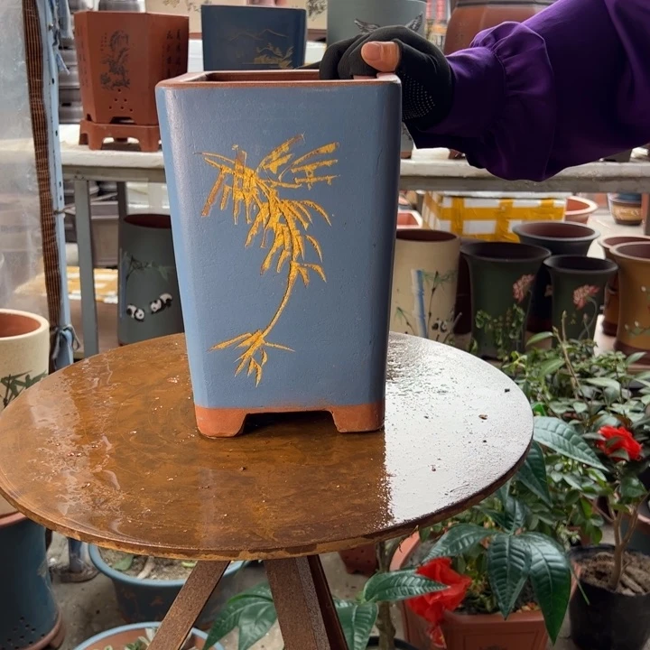 宜兴紫砂17蓝四方