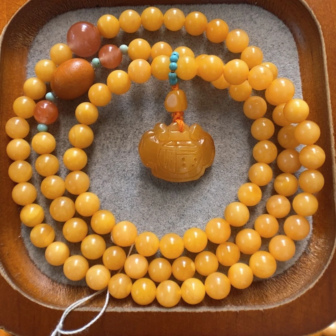 未镶嵌蜜蜡手串蜜蜡手串