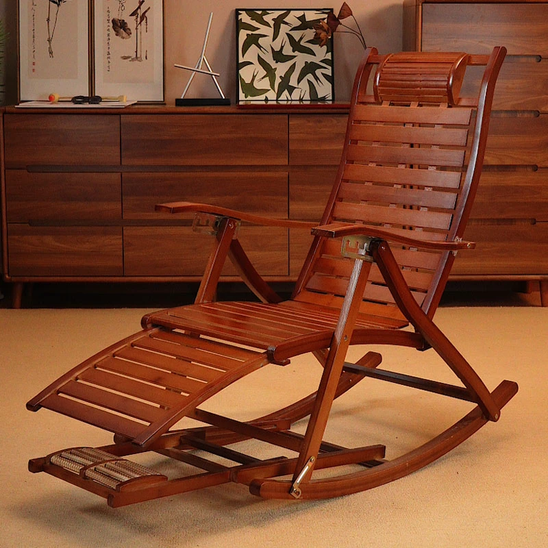 躺椅午休折叠家用摇摇椅阳台休闲大人午睡逍遥椅可坐可躺