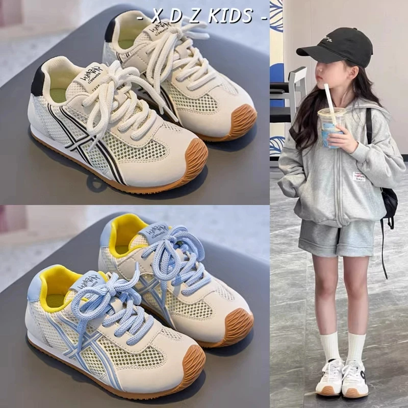 ABC 女童德训网鞋2025春夏季新款儿童单网运动鞋阿甘鞋男童休闲鞋