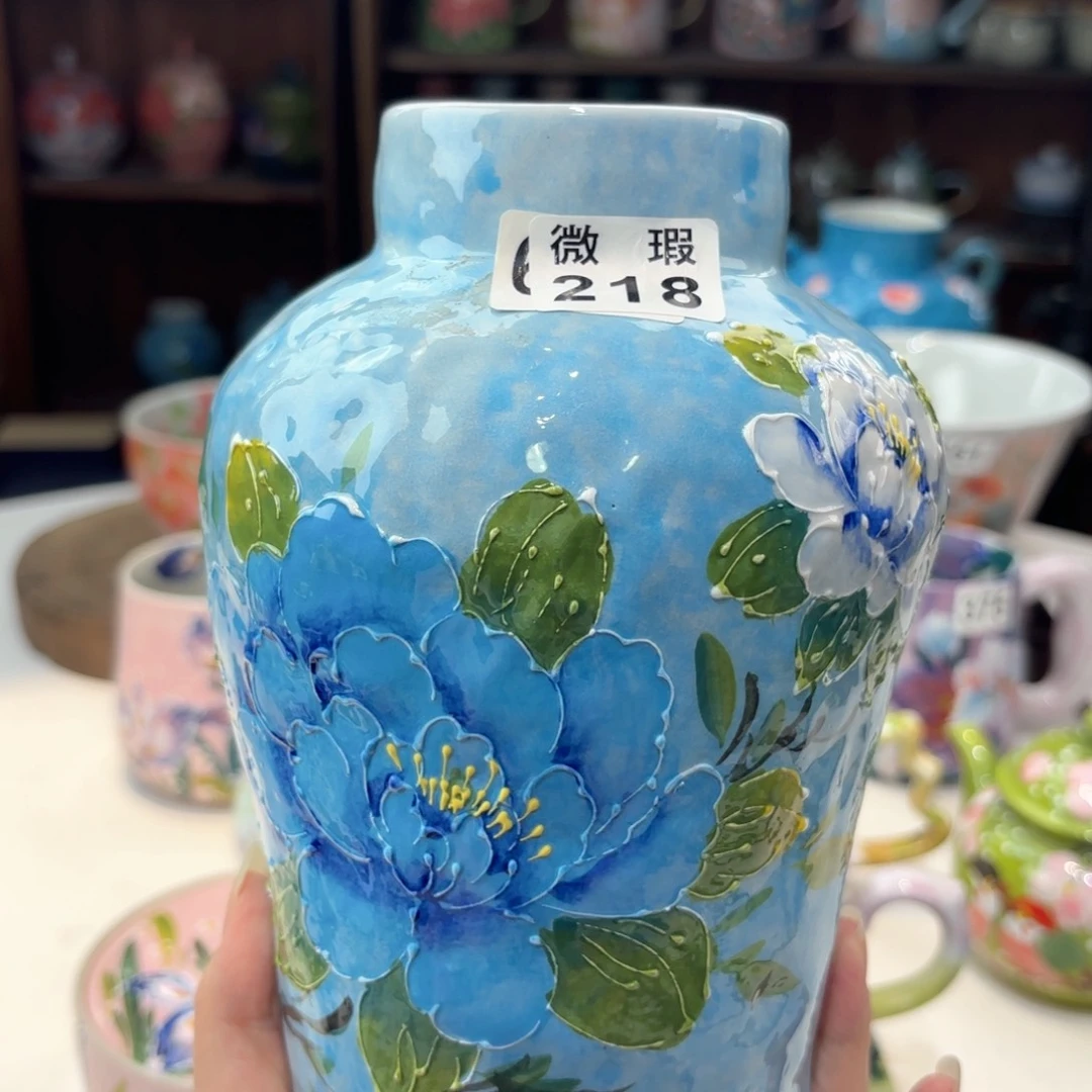 景德镇手绘高温釉下彩陶瓷茶具