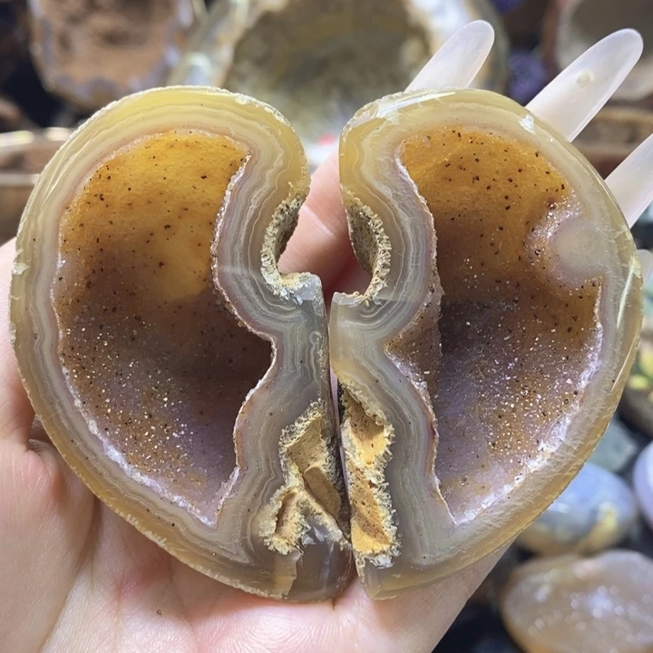 未镶嵌珠宝半成品紫晶粉黄兔耳朵