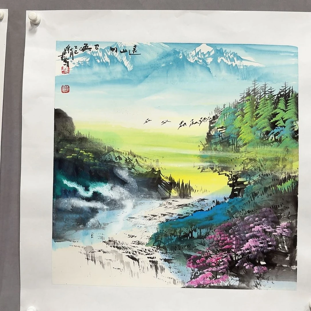 国画亲笔手绘放心去藏