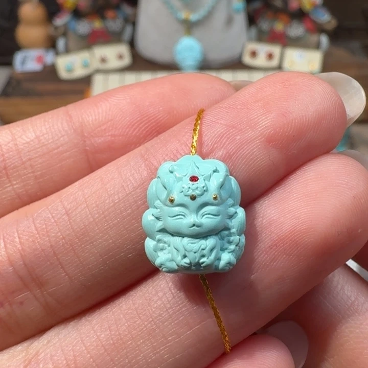 绿松石未镶嵌凤九配饰