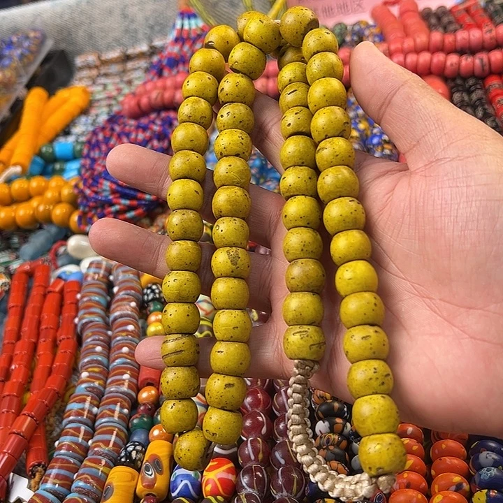 琉璃非金属黄色老珠