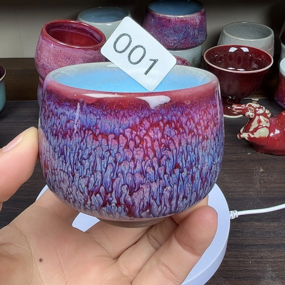钧瓷杯子#钧瓷#原矿釉#高温#茶器#非遗传承