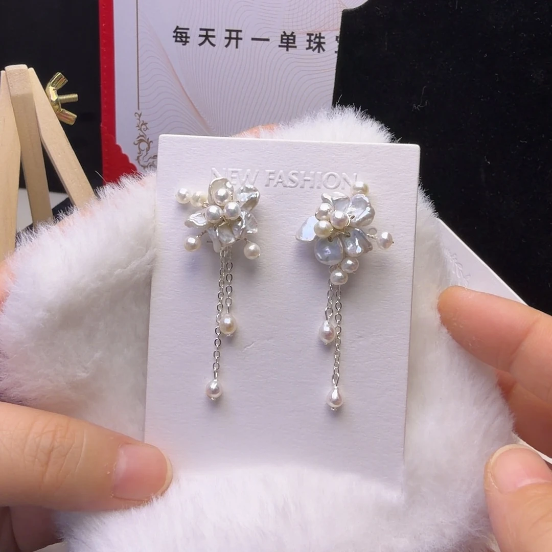 琉璃纯铜合金耳钉