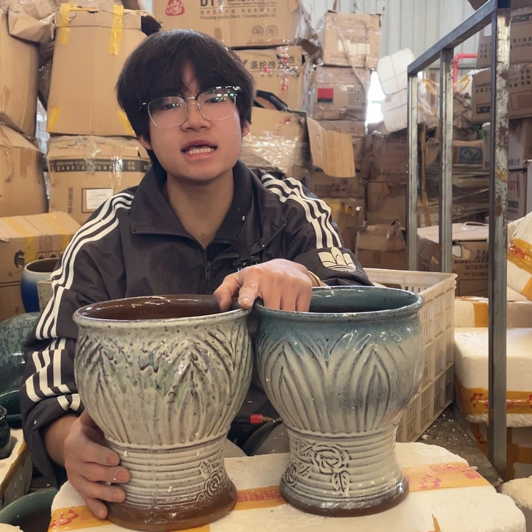 红陶宜兴紫砂花盆