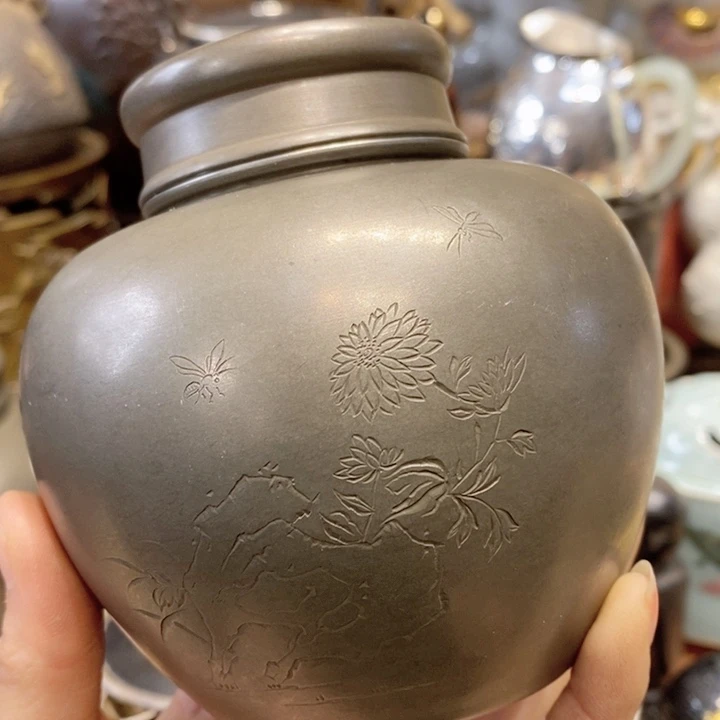 蜜安罐瓷香炉茶则