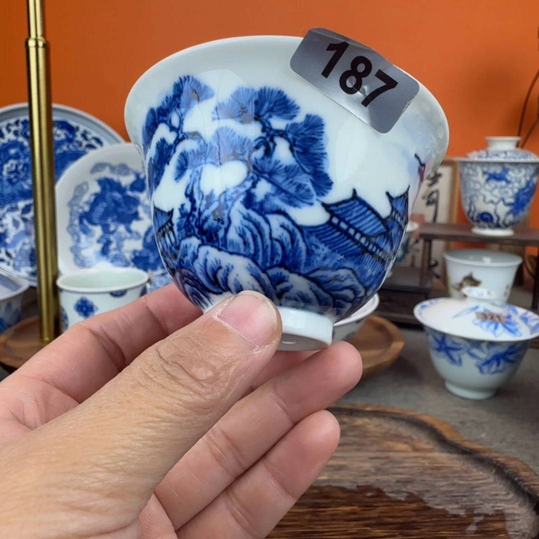 瓷片景德镇手绘青花茶器187
