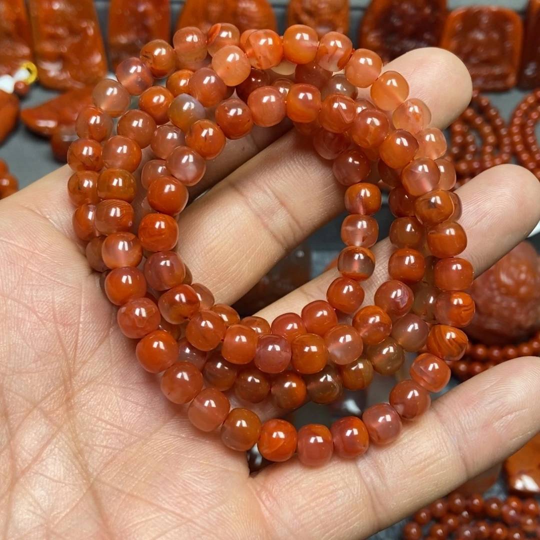 南红玛瑙手串未镶嵌7mm