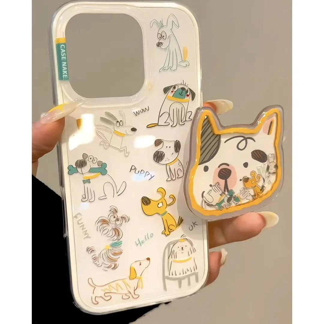 GGBond斑点狗摇摇乐适用iPhone16大孔15手机壳华为vivo小米14oppo