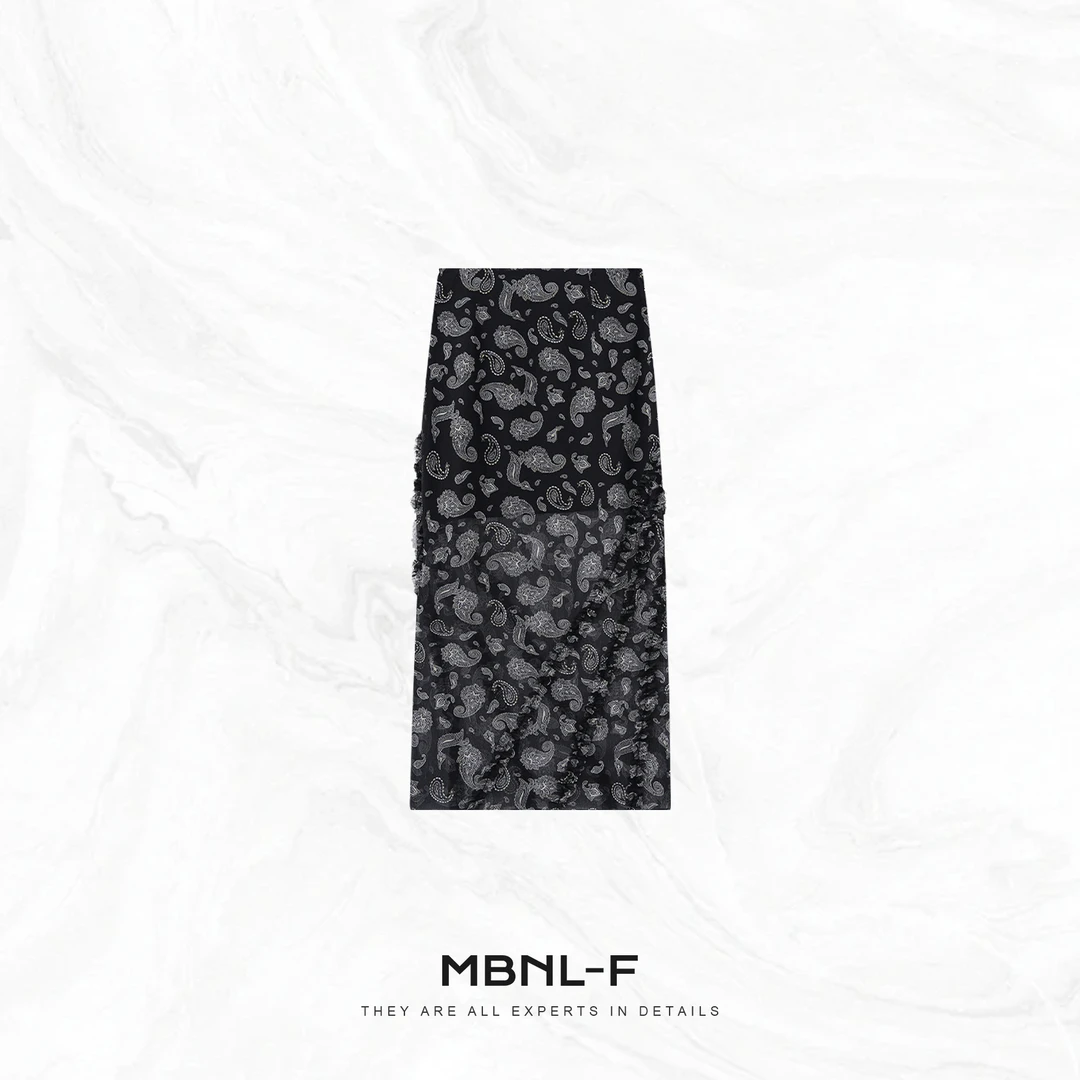 MBNL-F "复古腰果花" 私服系列高级感半身裙 秦磊JN-QZ425