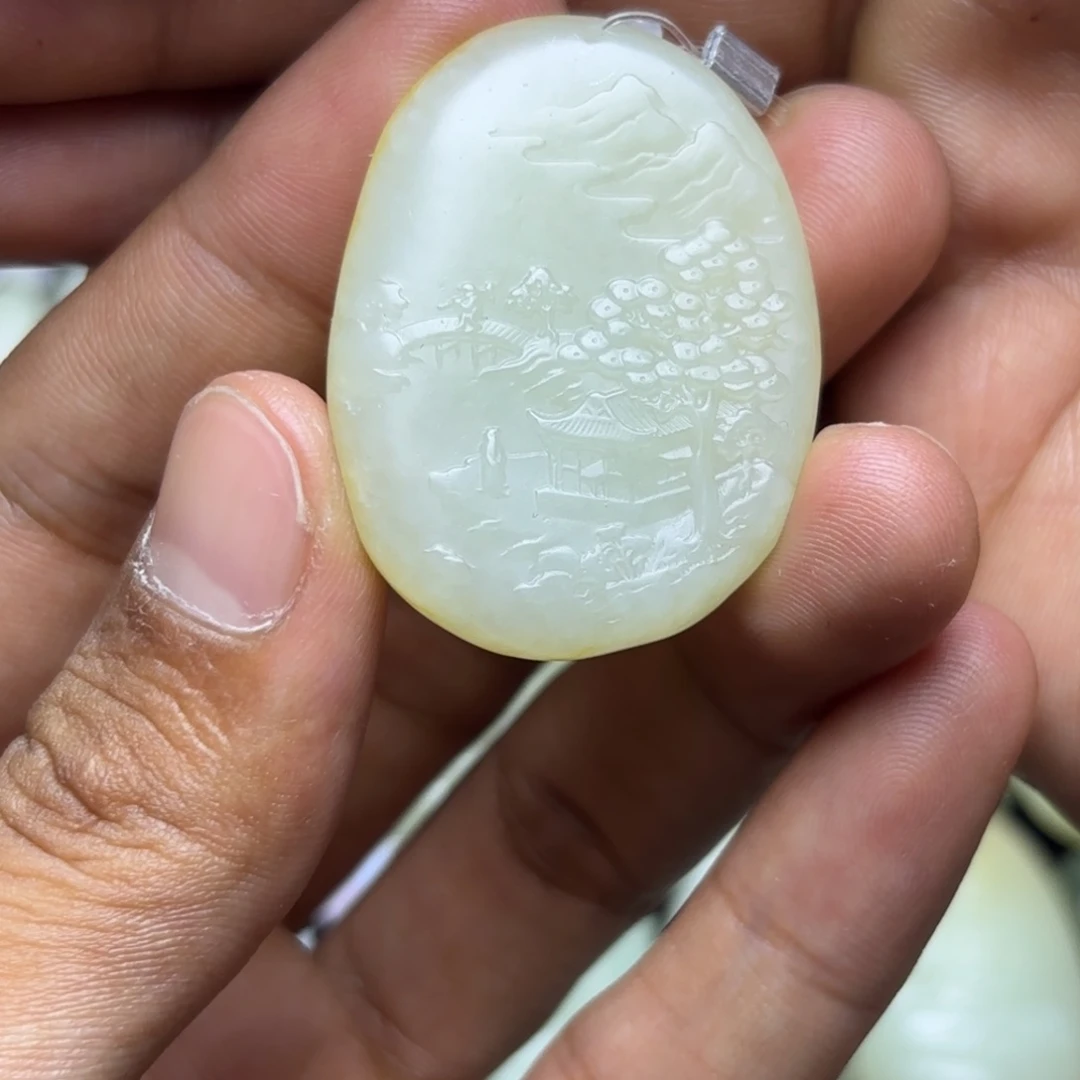 和田玉未镶嵌吊坠(不含链)