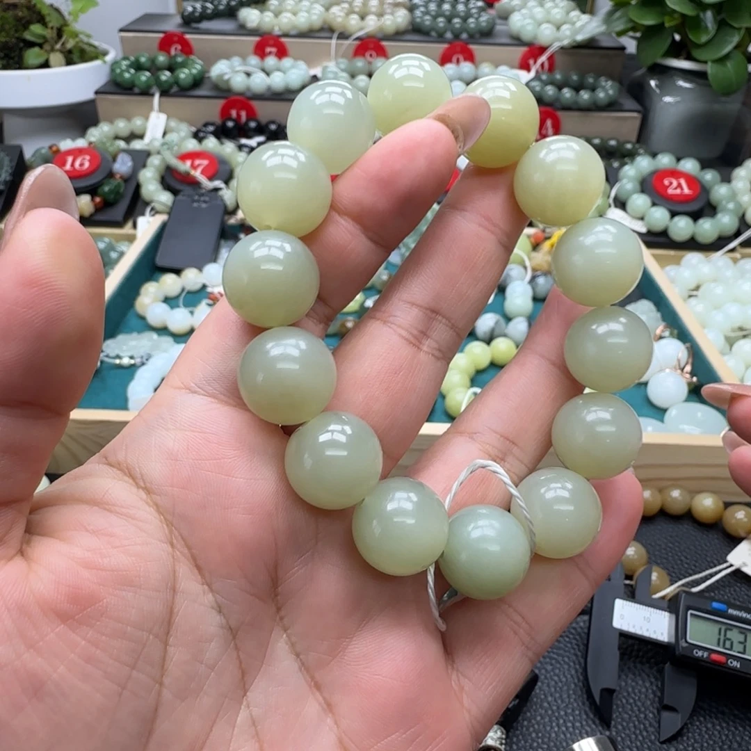 和田玉未镶嵌手链16