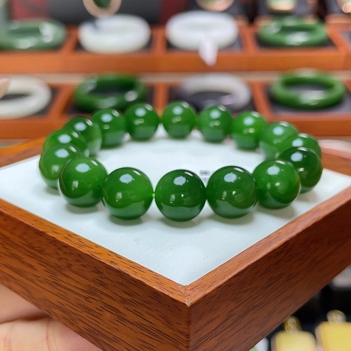 和田玉手串13未镶嵌