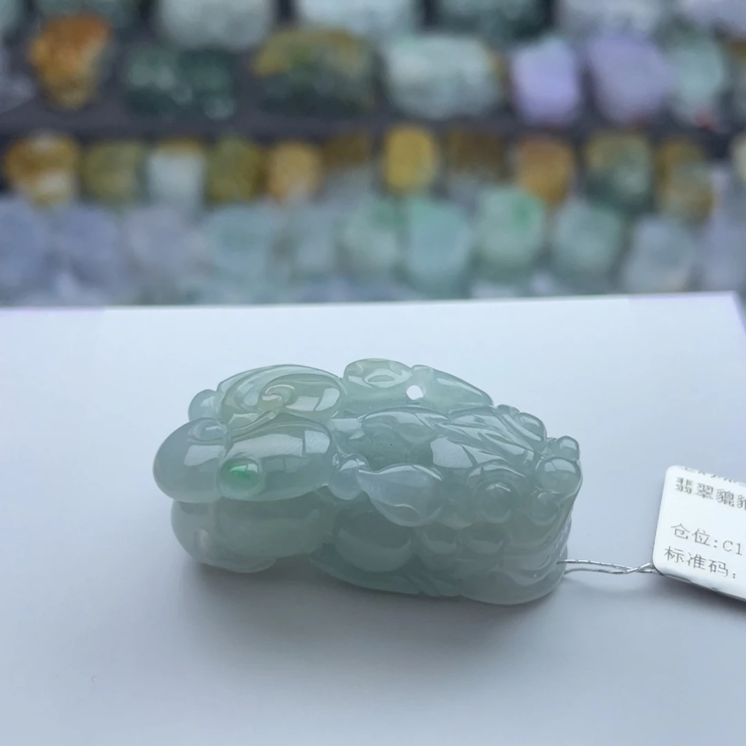 翡翠颈饰未镶嵌貔貅