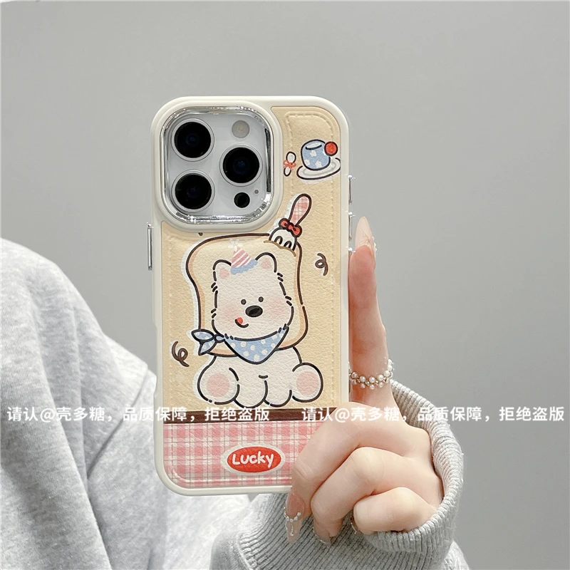 电镀镜框皮纹鼓包适用苹果16/iPhone手机壳新款15promax防摔14/13
