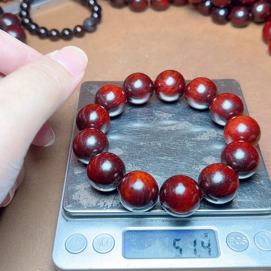 甜***儿小叶紫檀手串/手链20泥料金星带水波