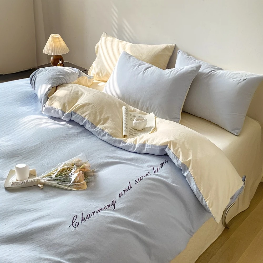新款全棉简约新款2025纯棉四件套被套床品床单床笠床上用品三件套