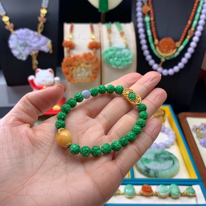 翡翠手链未镶嵌翡翠手串