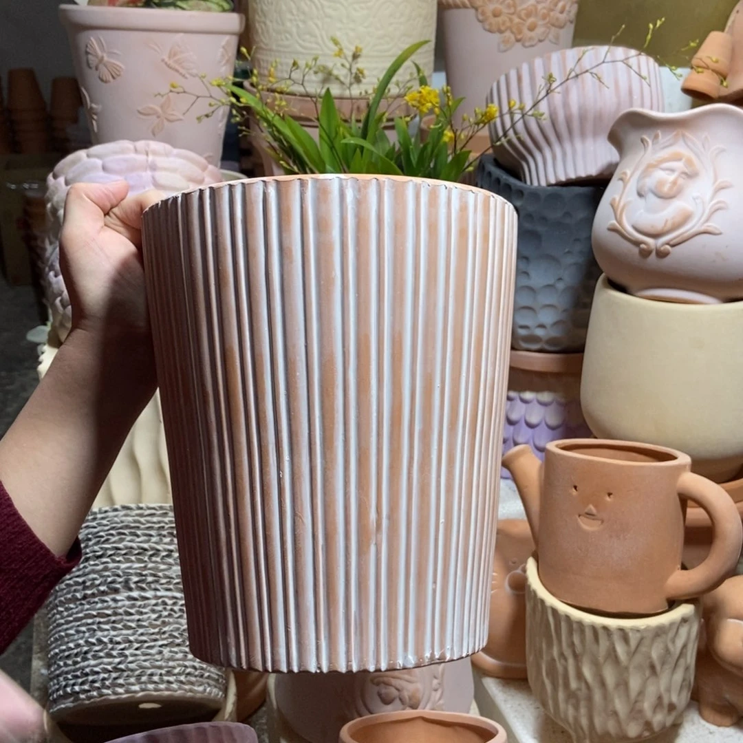 20×22复古直纹盆1个