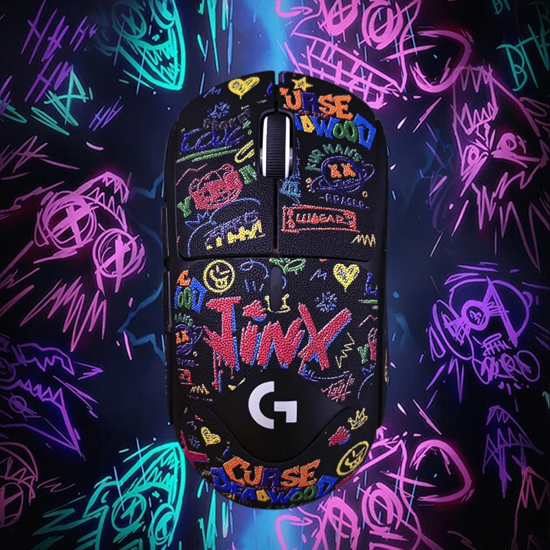 适用罗技gpw一代二代三代四代鼠标全包吸汗防滑贴纸1234代金克斯