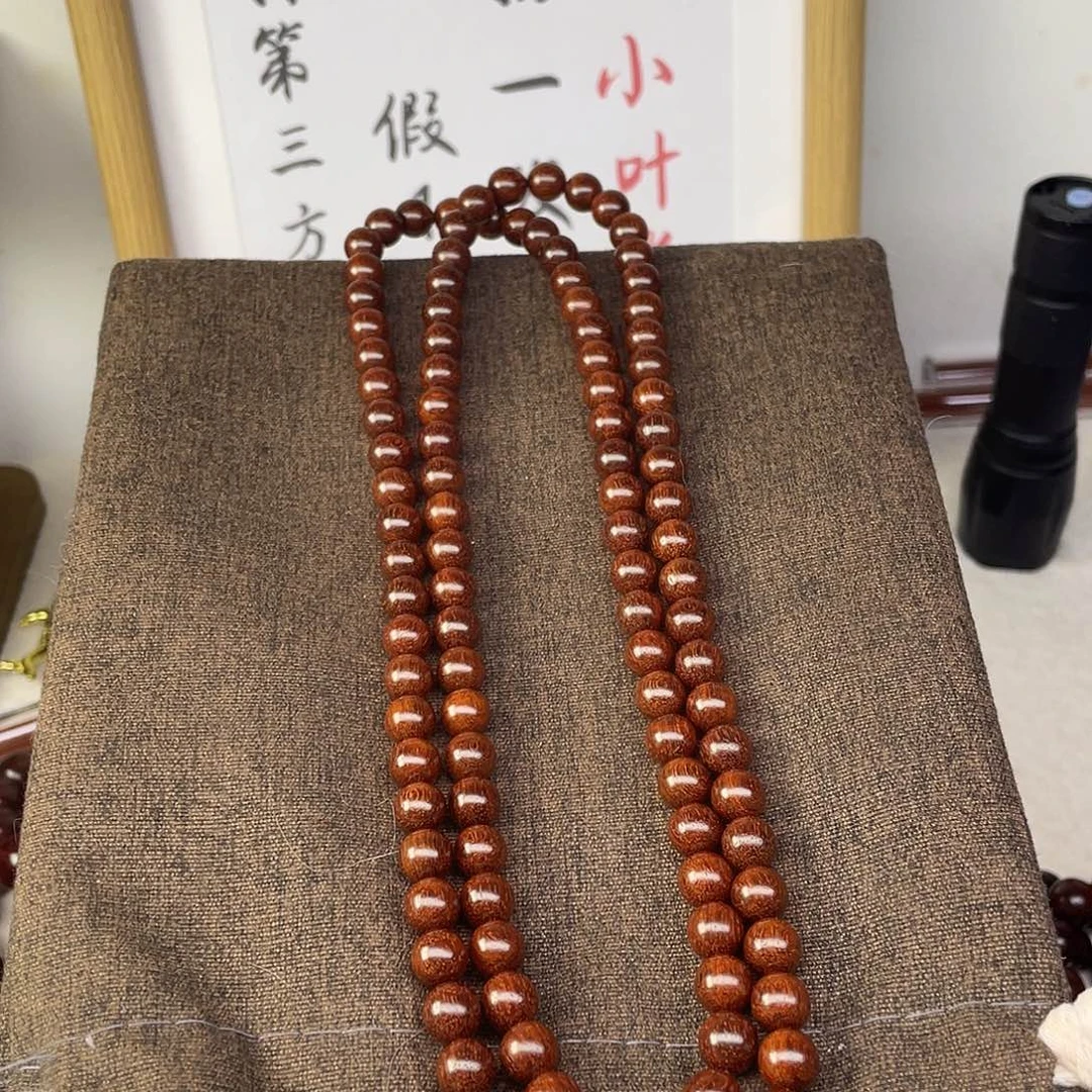 檀香紫檀（小叶紫檀）原生态108颗0.8