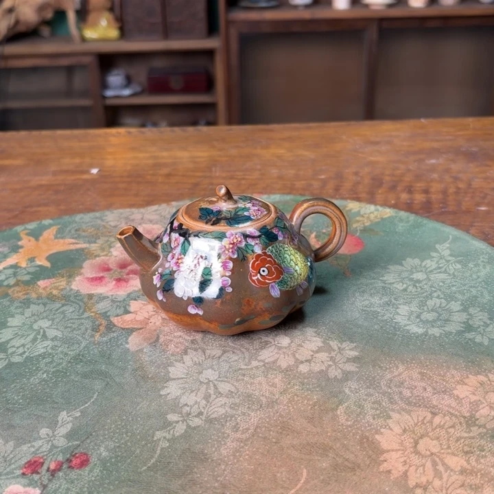 柴烧纯手工手绘陶瓷