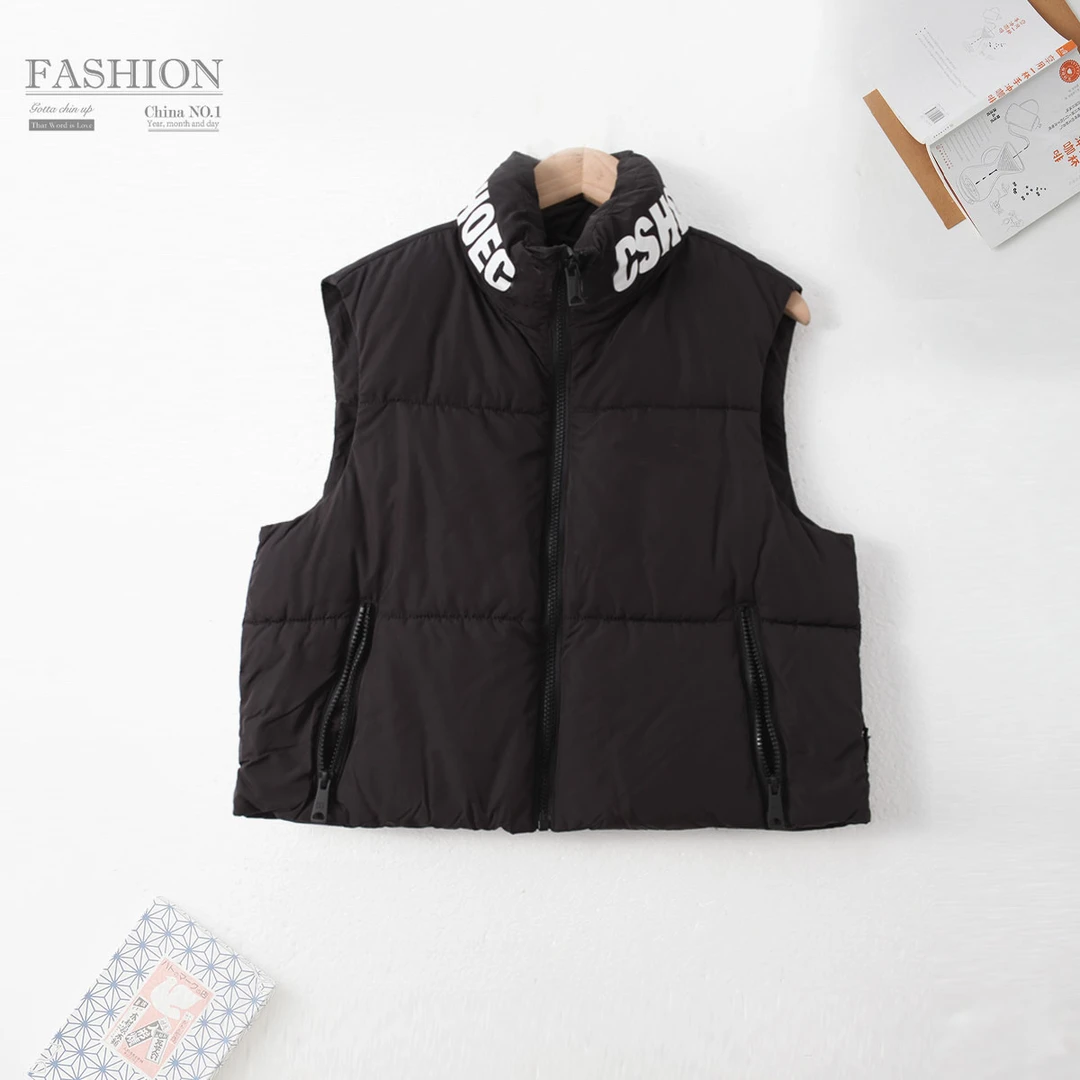 换季浮力女士短款无帽马夹防风上衣保暖棉衣00236舒适时尚百搭