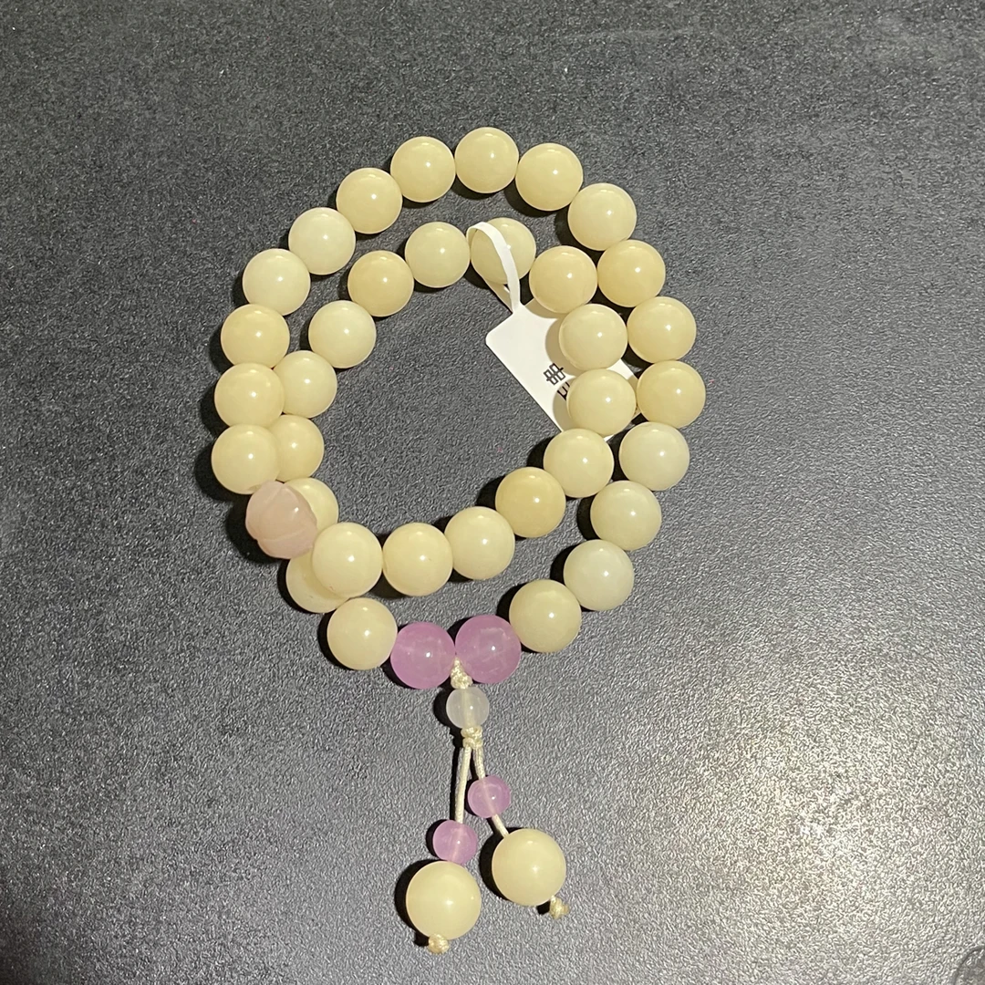 白玉菩提精品双圈手串（无礼盒）