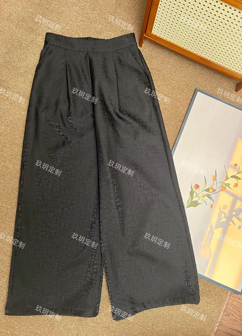 【加绒加厚】秋冬新款高腰直筒型长裤中国风显瘦百搭阔腿裤洋气时尚