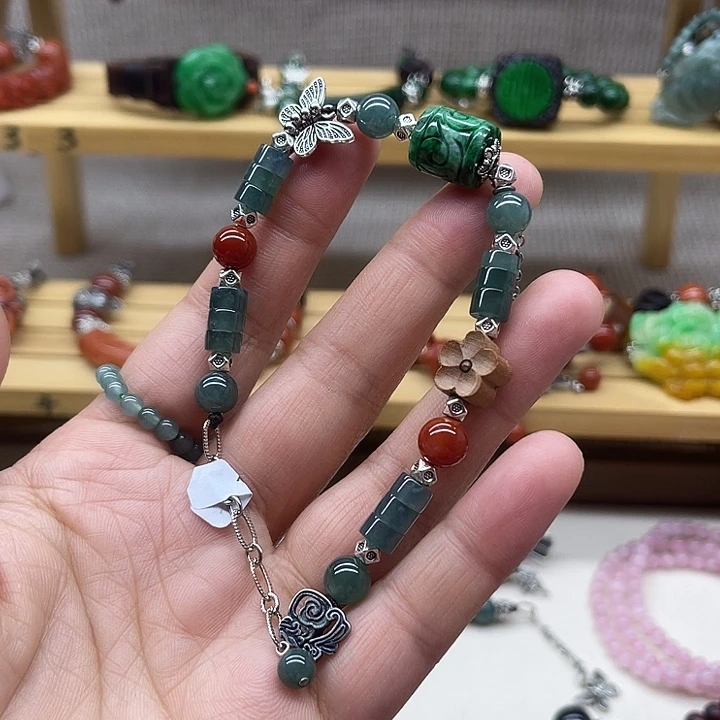 翡翠未镶嵌手链123