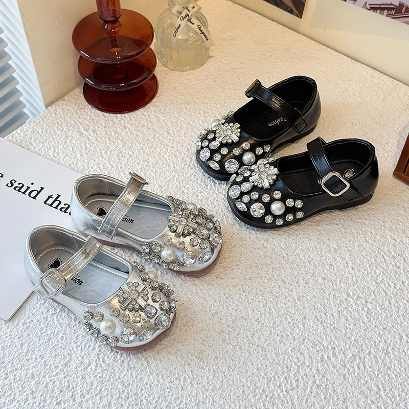 女童韩版小单鞋儿童公主鞋2025春季新款女宝鞋子浅口玛丽珍小皮鞋