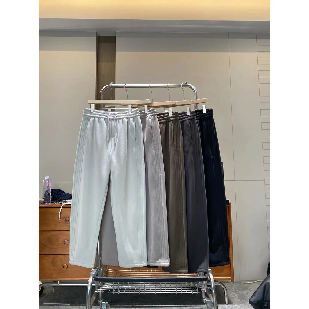 秋冬新款一裤两穿弯刀重工时尚百搭压褶防寒保暖休闲卫裤58-6258