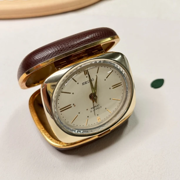 90新 Seiko/精工 【六六中古】孤品复古机械摆件表th9191表盘60*74