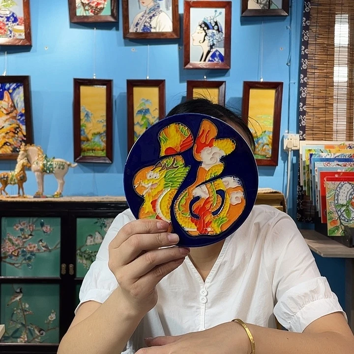 竖款纯手工制作瓷板画15瓷片