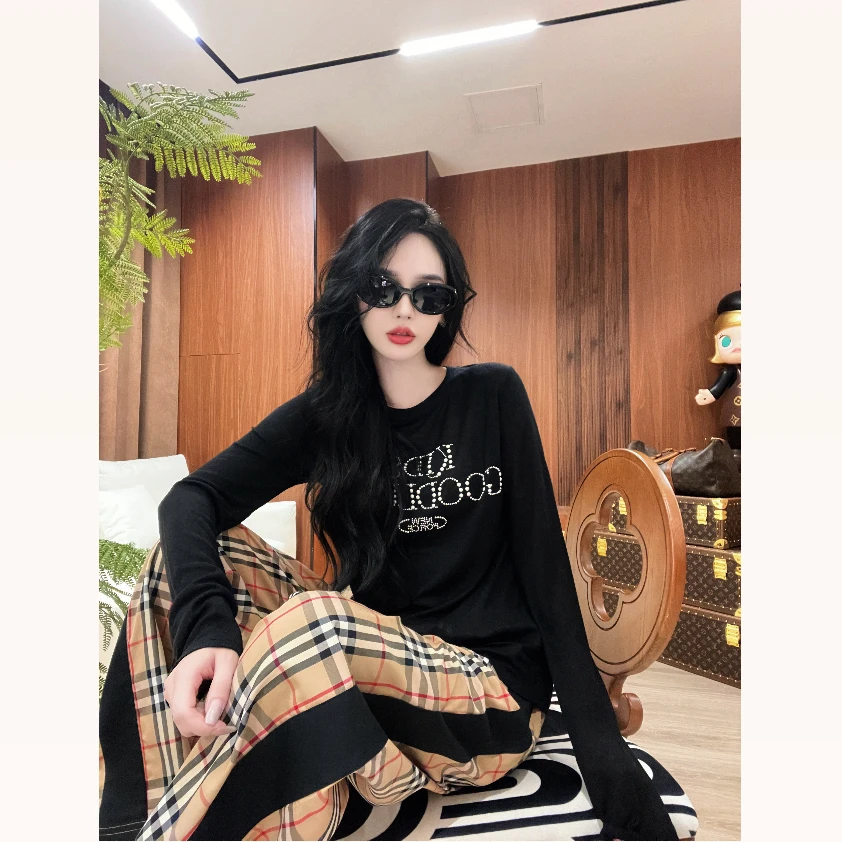 25SS允初高级感珍珠烫钻罩衫夏薄款慵懒风上衣防晒T恤 YUNCU-7171