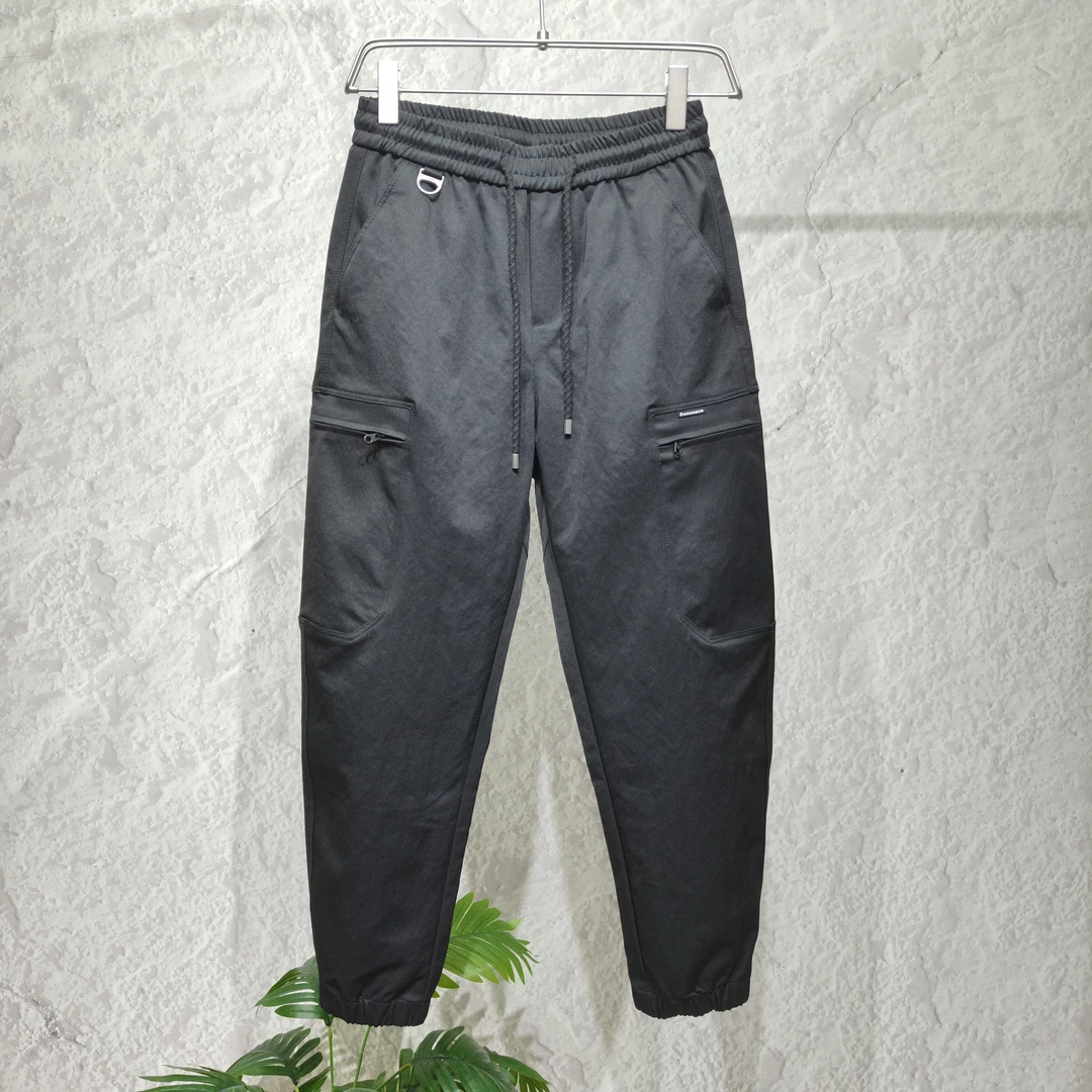 2025秋季新款速干工装裤休闲裤加绒秋季长裤潮时尚宽松男士裤子