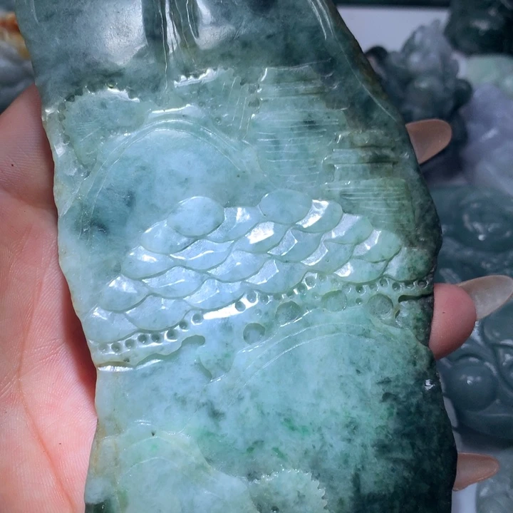 翡翠未镶嵌颈饰保真天然A货翡翠