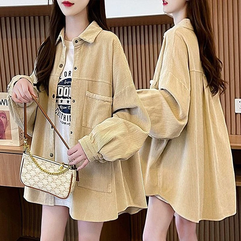 胖mm大码薄款衬衫女春秋季新款韩版宽松显瘦中长款开衫上衣外套潮