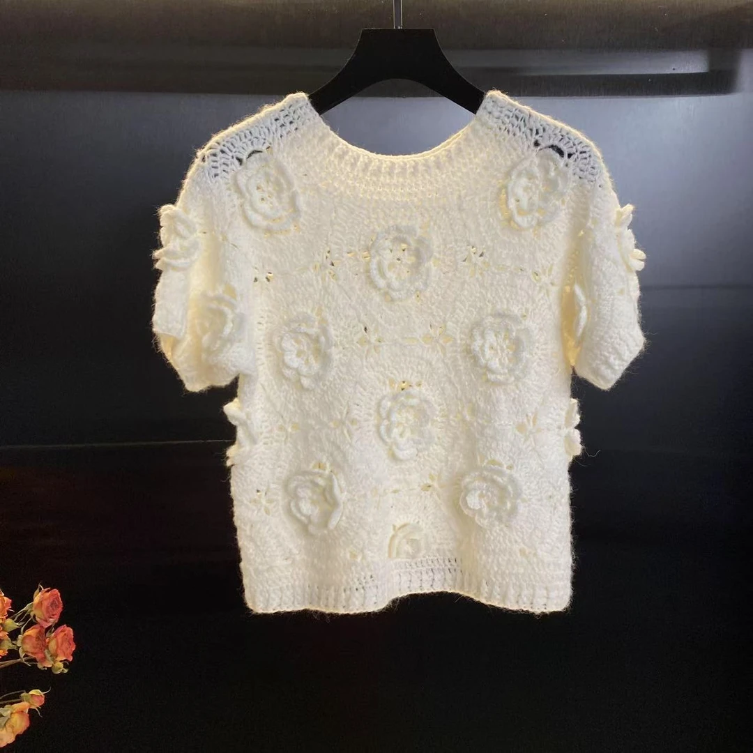 【潘多拉宝盒】25款中式小香风短袖时尚百搭针织气质女上衣